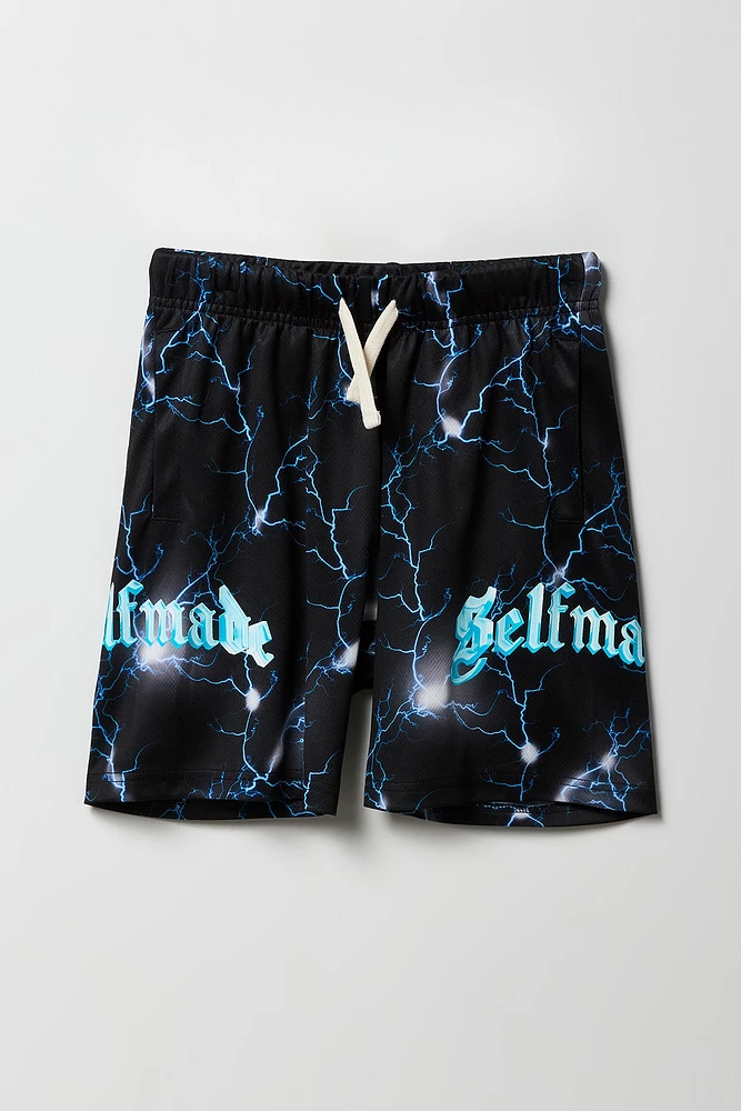 Boys Active Printed Mesh Short