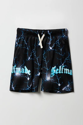 Boys Active Printed Mesh Short