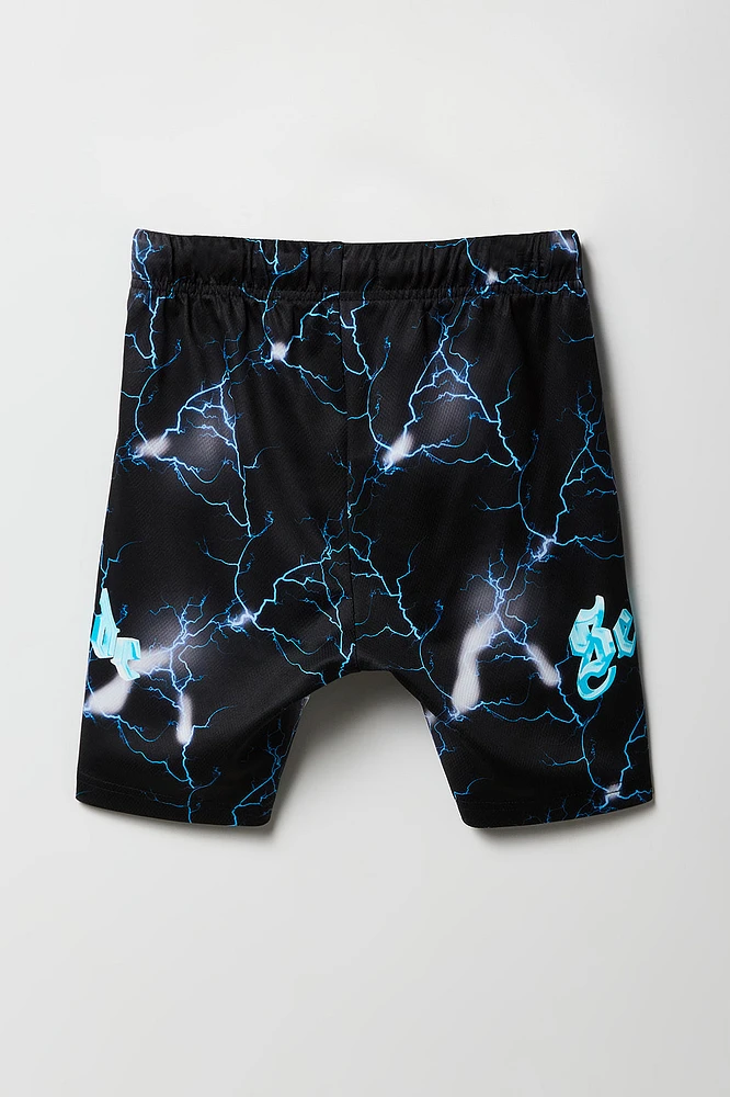 Boys Active Printed Mesh Short