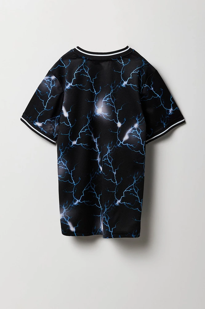 Boys Printed Mesh Jersey