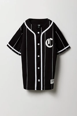 Boys Pinstriped Mesh Baseball Jersey