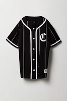 Boys Pinstriped Mesh Baseball Jersey