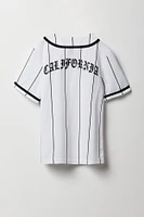 Boys Pinstriped Mesh Baseball Jersey