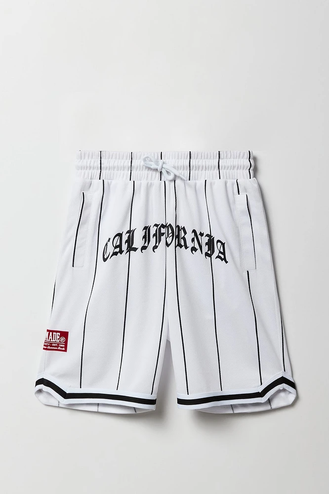 Short de basketball en filet imprimé pour garçon