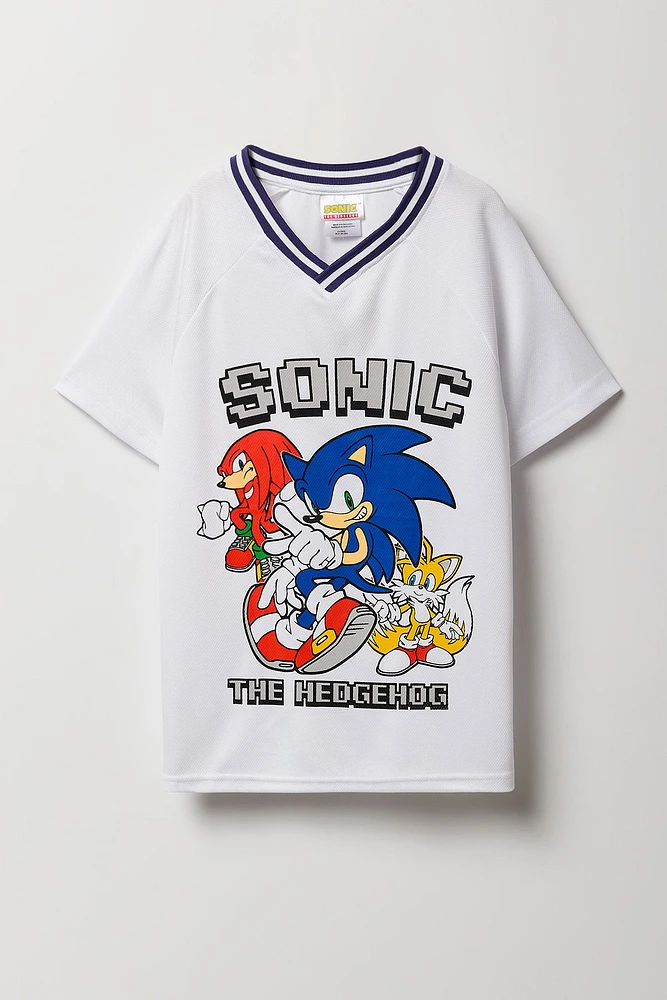 Jersey en filet à imprimé Sonic the Hedgehog pour garçon