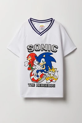 Jersey en filet à imprimé Sonic the Hedgehog pour garçon