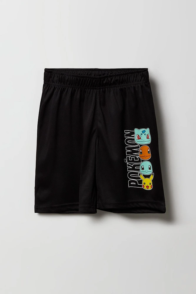 Short Active en filet à imprimé Pokémon pour garçon
