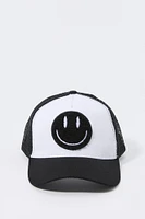Boys Face Chenille Embroidered Mesh Baseball Hat