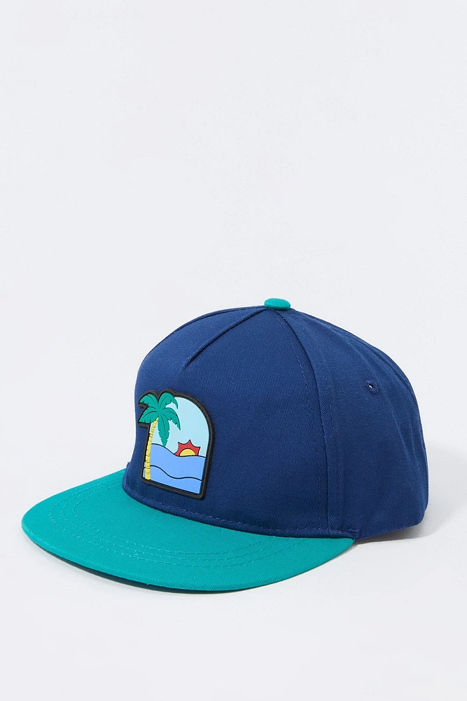 Boys Palm Tree Patch Snapback Hat