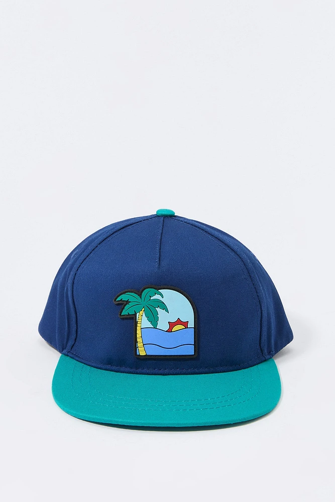 Boys Palm Tree Patch Snapback Hat