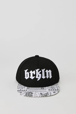 Casquete réglable avec motif brodé Brooklyn pour garçon