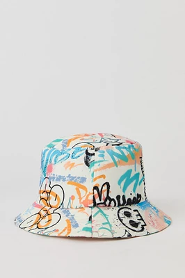 Boys Graffiti Print Bucket Hat