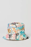 Chapeau cloche avec imprimé graffitis pour garçon