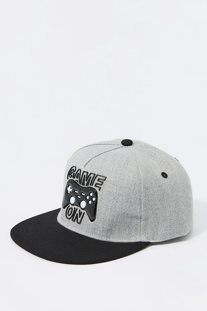 Game On 3D Embroidered Snapback Hat