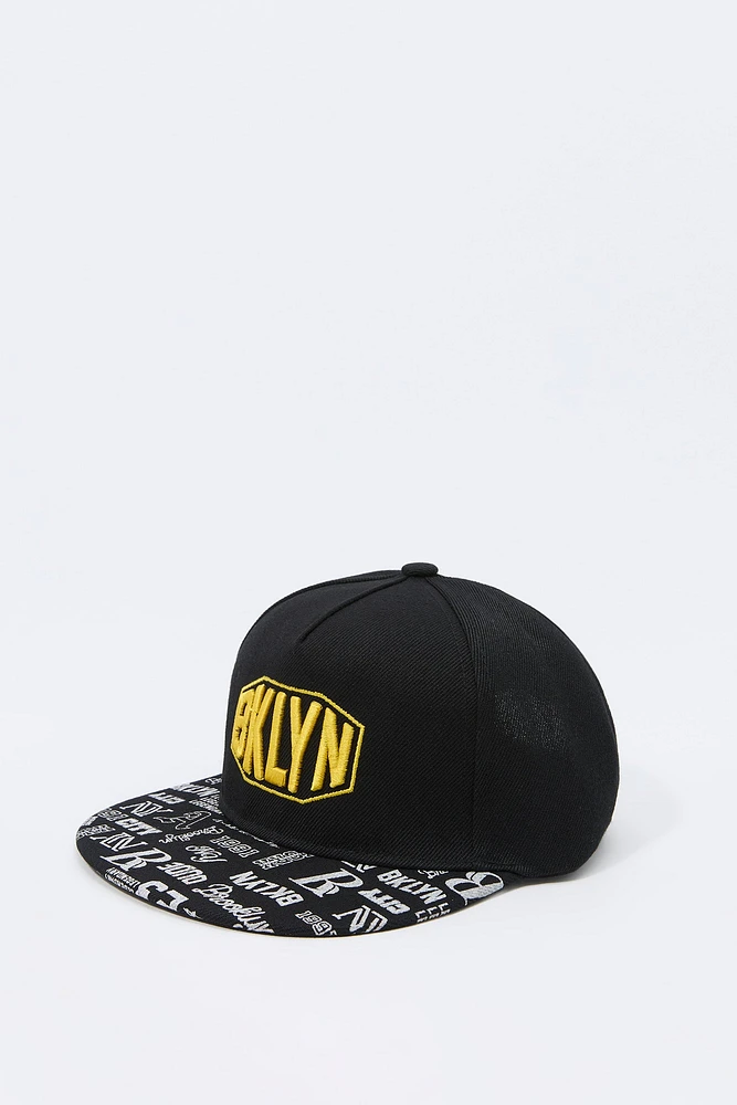 Boys Brooklyn Embroidered Snapback Hat