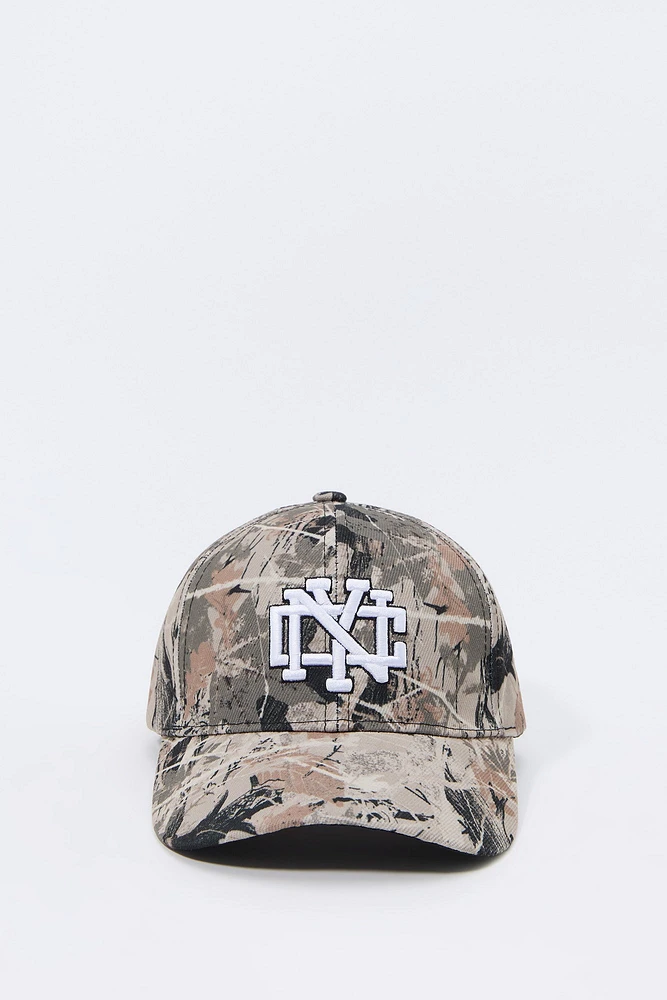 Boys Camo NYC Embroidered Baseball Hat