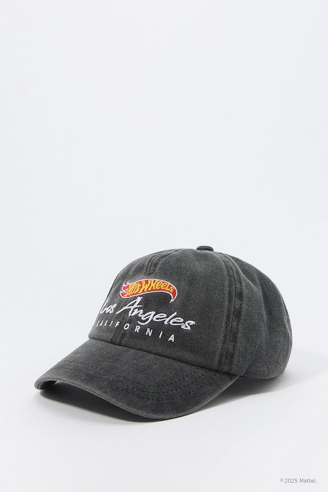 Hot Wheels™ Boys LA Embroidered Washed Baseball Hat