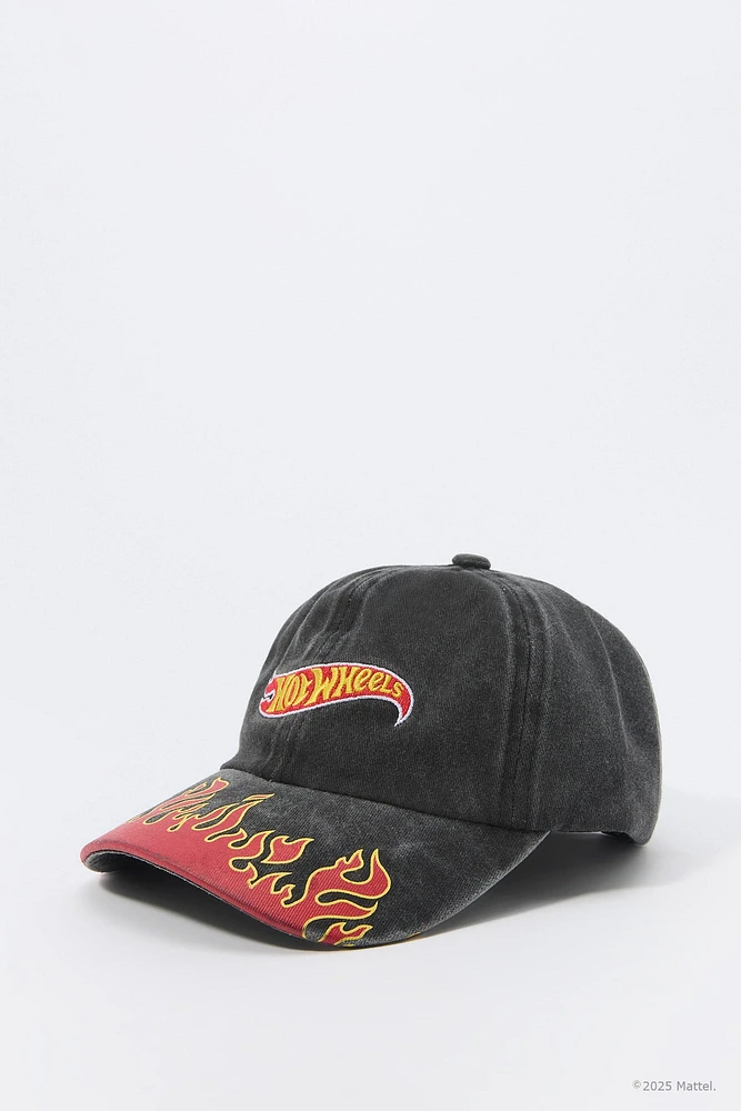 Casquette de baseball délavée avec motif brodé Hot Wheels™ pour garçon