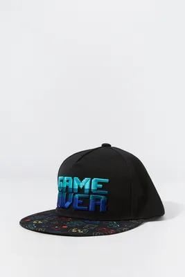 Boys Game Over Embroidered Snapback Hat
