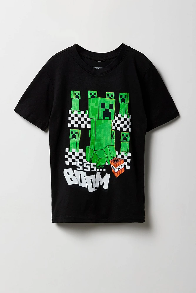 T-shirt Ã  imprimÃ© Minecraft pour garÃ§ons