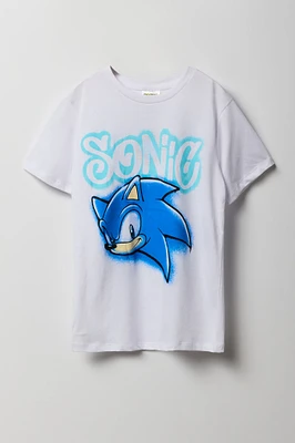 T-shirt à imprimé Sonic Graffiti pour garçons