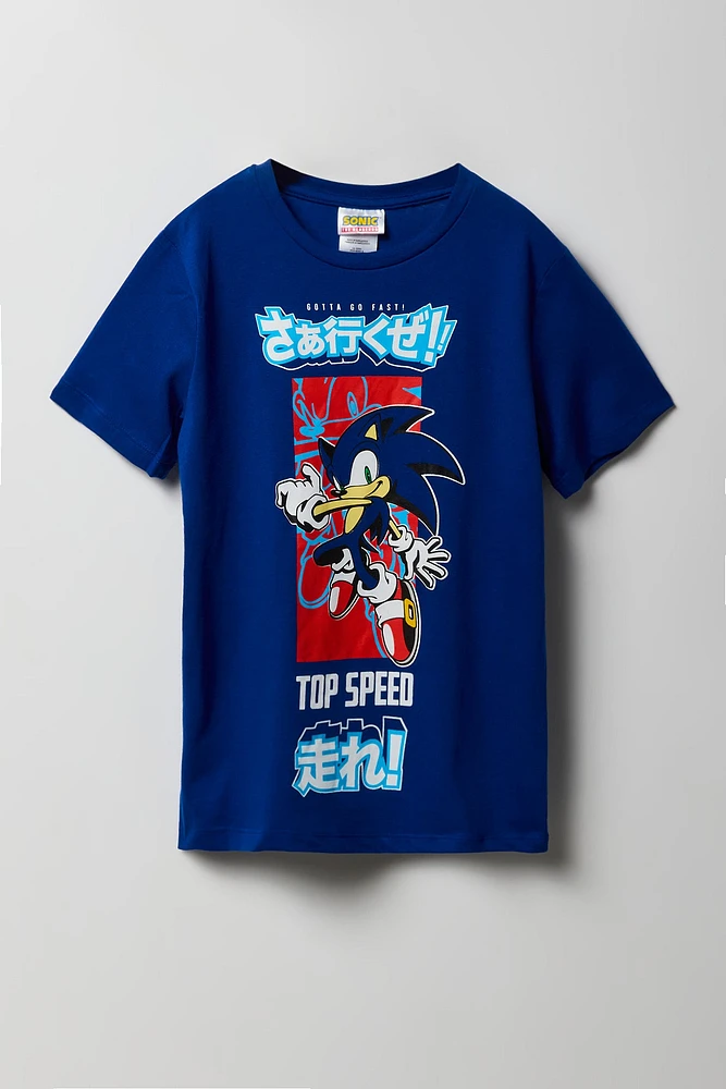 T-shirt à imprimé Sonic Top Speed pour garçons