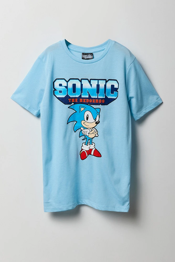 T-shirt à imprimé Sonic the Hedgehog pour garçons