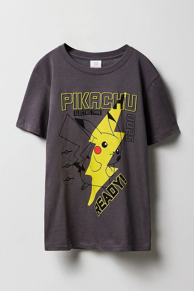 T-shirt à imprimé Pikachu Ready pour garçon