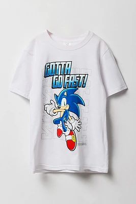 T-shirt à imprimé Sonic Go Fast pour garçon