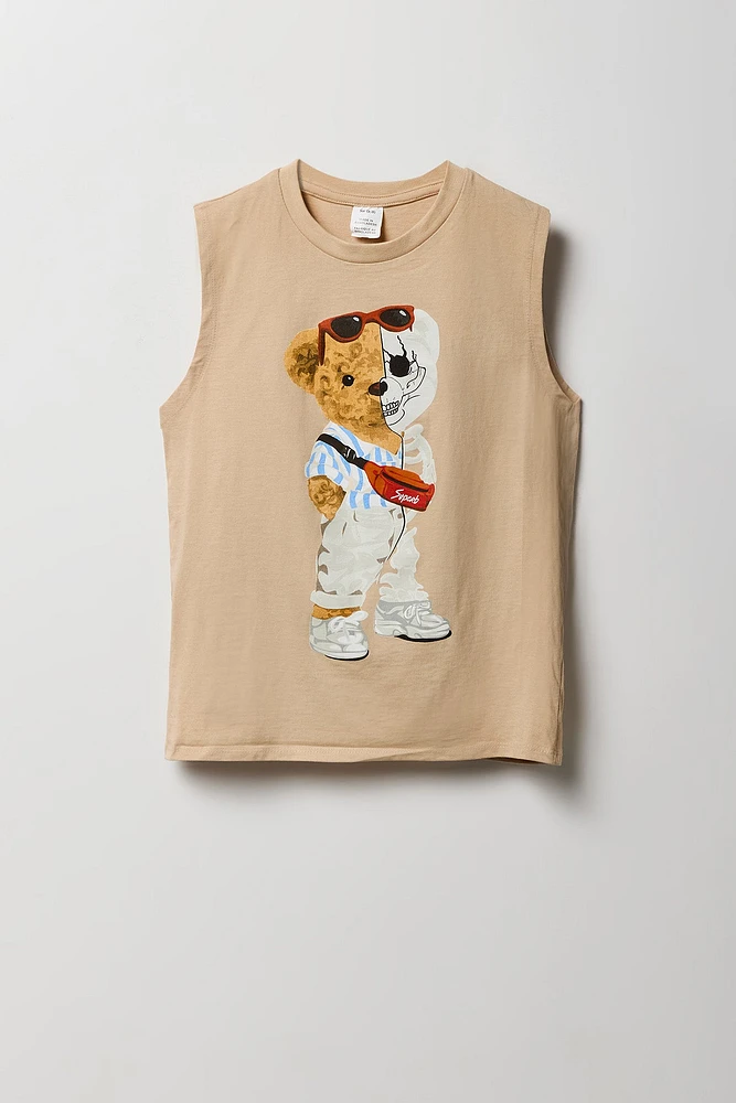 Débardeur à imprimé Teddy Skeleton pour garçon