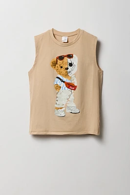 Boys Teddy Skeleton Graphic Tank