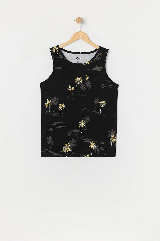 Boys Palm Tree Print Tank