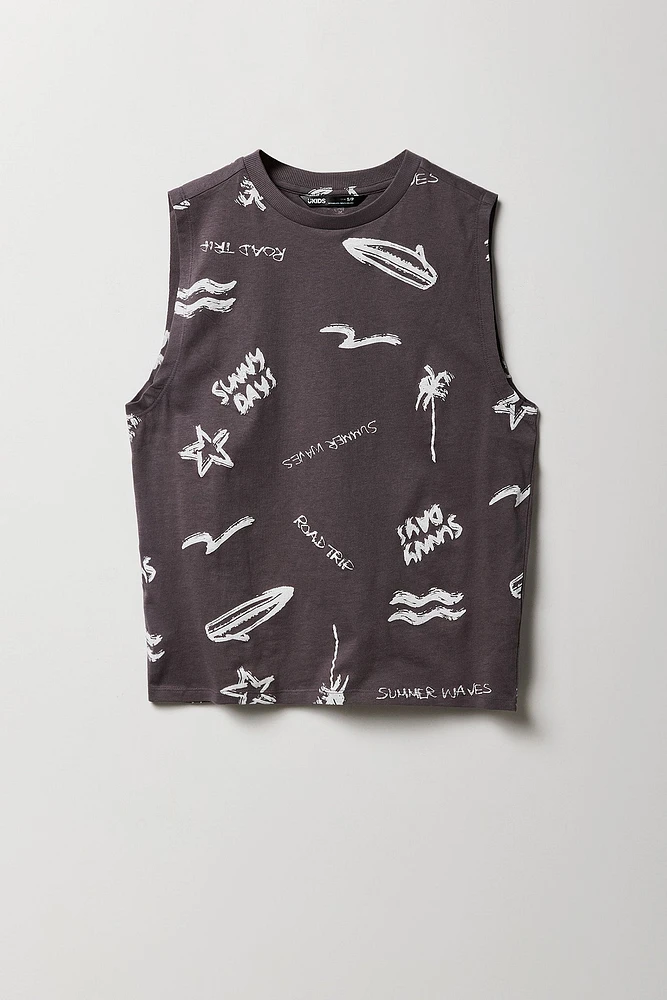 Boys Tropical Vacation Printed Tank