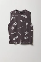 Boys Tropical Vacation Printed Tank