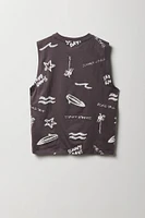 Boys Tropical Vacation Printed Tank