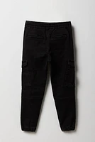 Boys Denim Cargo Pocket Jogger