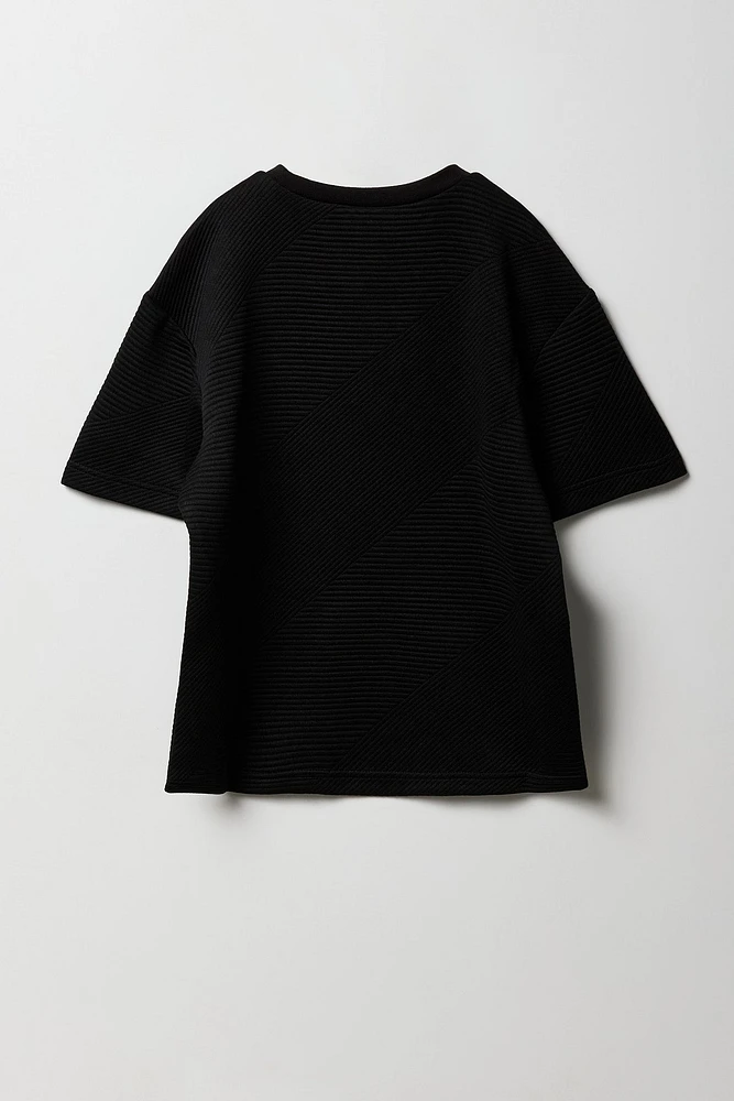 Boys Textured T-Shirt