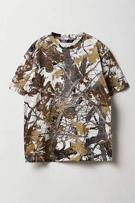 T-shirt à motif camouflage pour garçons