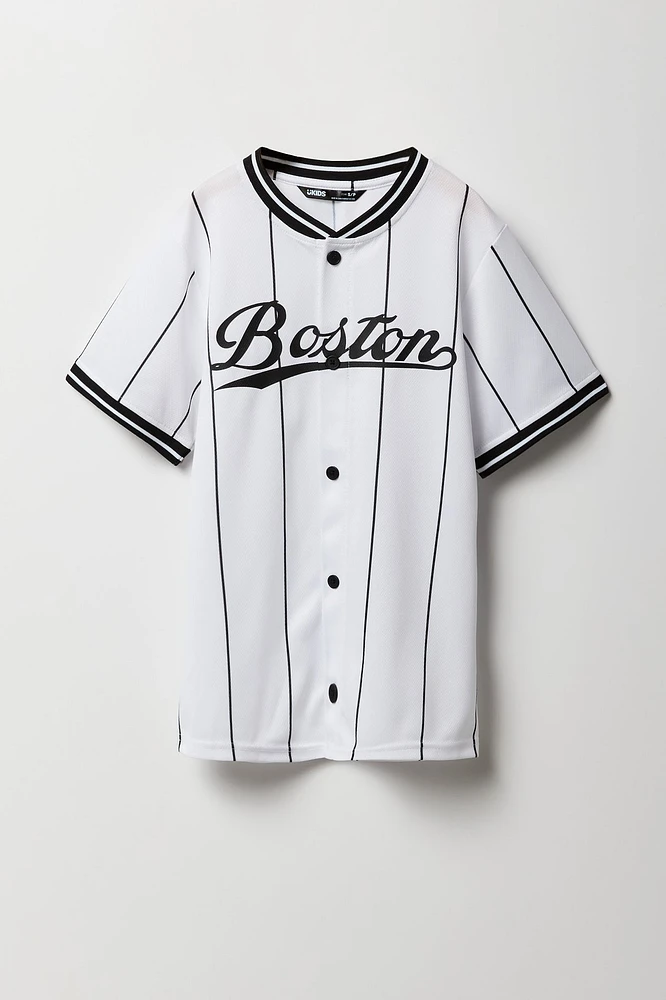 Jersey de base-ball en filet à imprimé City pour garçons