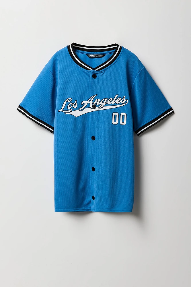 Boys Mesh City Graphic Baseball Jersey