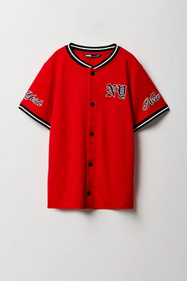 Boys Mesh City Graphic Baseball Jersey