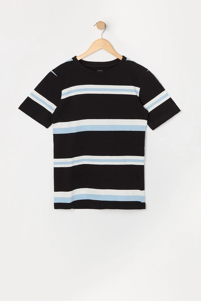 Boys Striped Crewneck T-Shirt