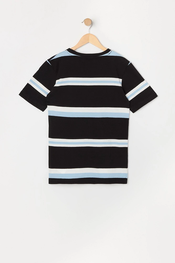 Boys Striped Crewneck T-Shirt