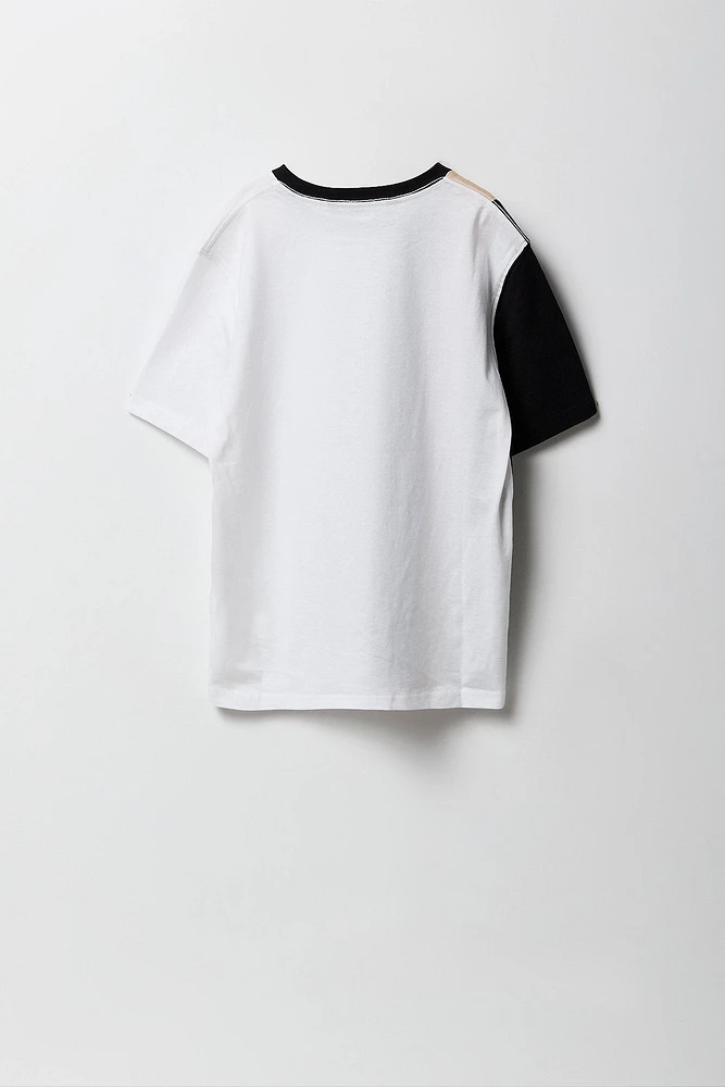 Boys Colourblock Striped T-Shirt