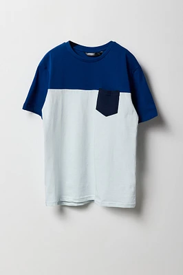 Boys Colourblock Pocket T-Shirt