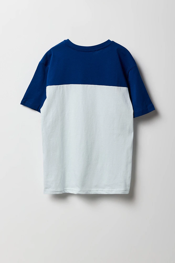 Boys Colourblock Pocket T-Shirt