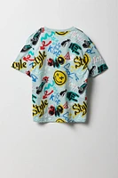 Boys Graffiti Printed Graphic T-Shirt