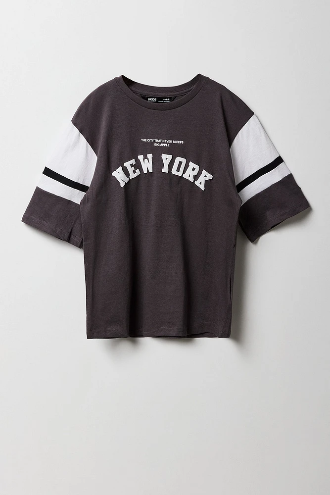 Boys Destination Graphic Colour Block T-Shirt