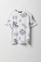 Boys Graffiti Printed Graphic T-Shirt