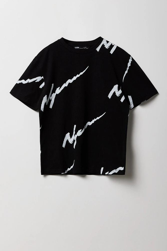 Boys Squiggle Printed T-Shirt